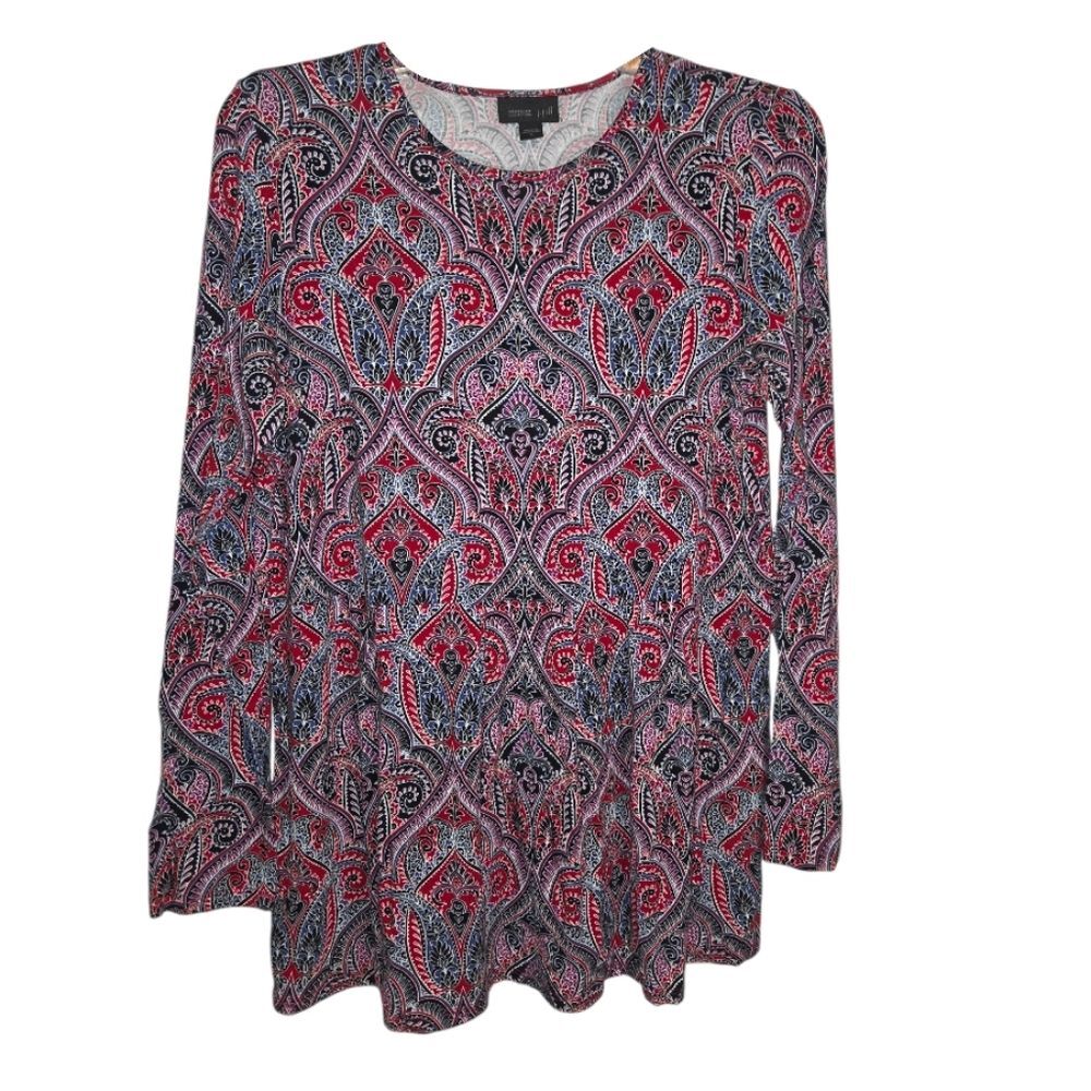 J. Jill Boho Print Rayon Blouse - Picture 2 of 12